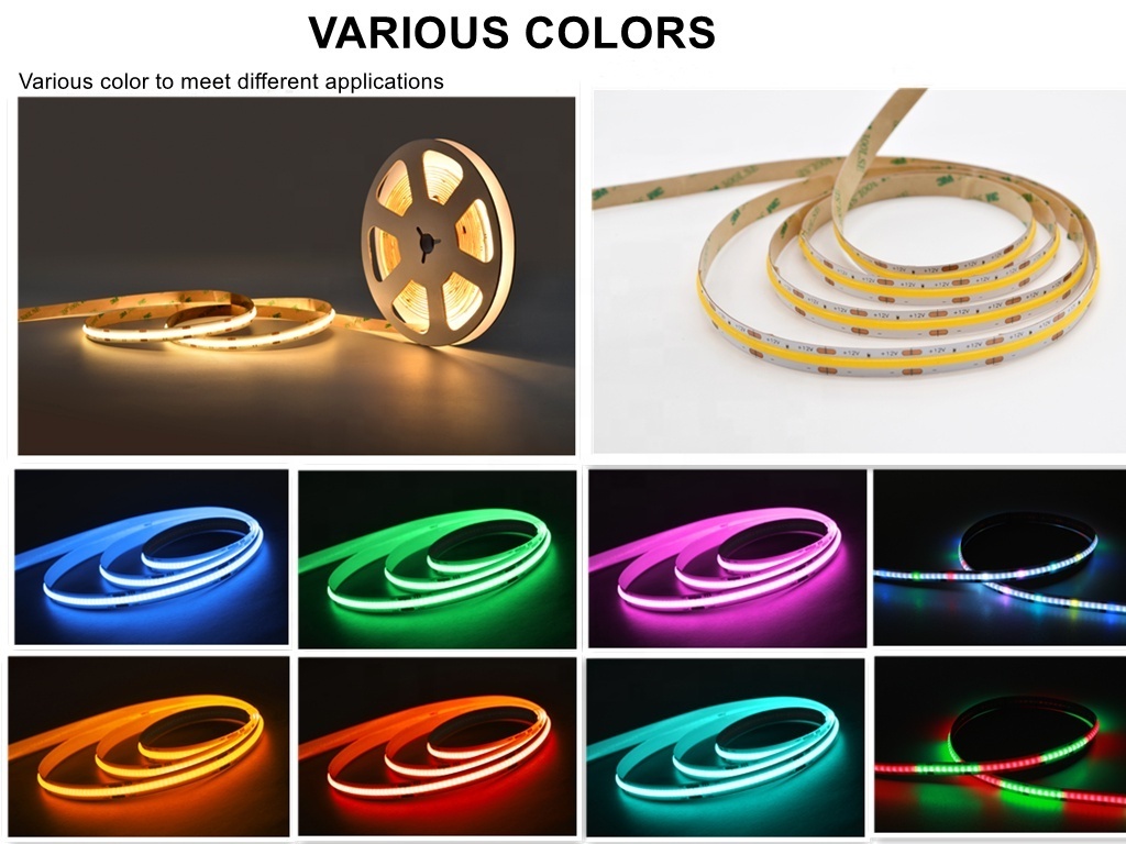 Banqcn smart wifi  flexible led strip light 12v 24v 220v 230v rgbic rgbw rgb chasing running water cob strip for decorations