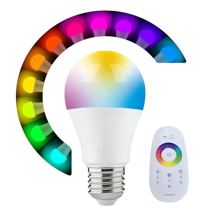 Banqcn B22 E26/e27 2.4G RF remote RGB Led Light Bulb Lamp 7w Work With Alexa Google Home App Voice Control