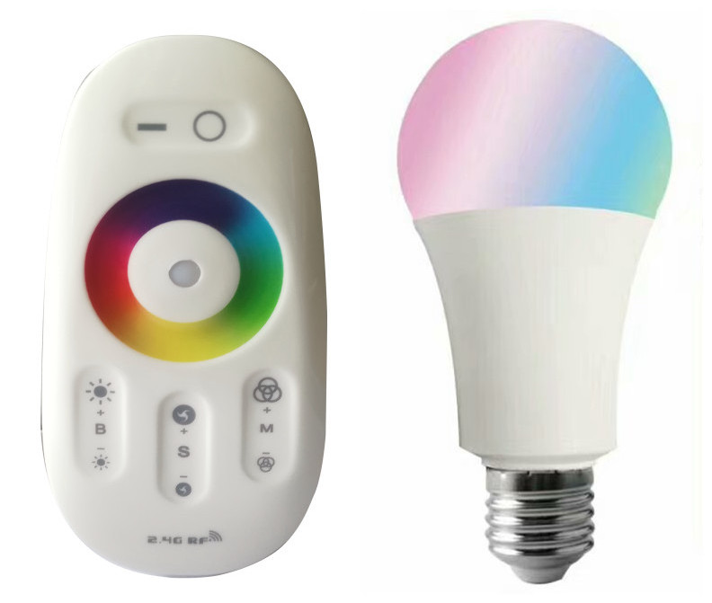 Banqcn B22 E26/e27 2.4G RF remote RGB Led Light Bulb Lamp 7w Work With Alexa Google Home App Voice Control