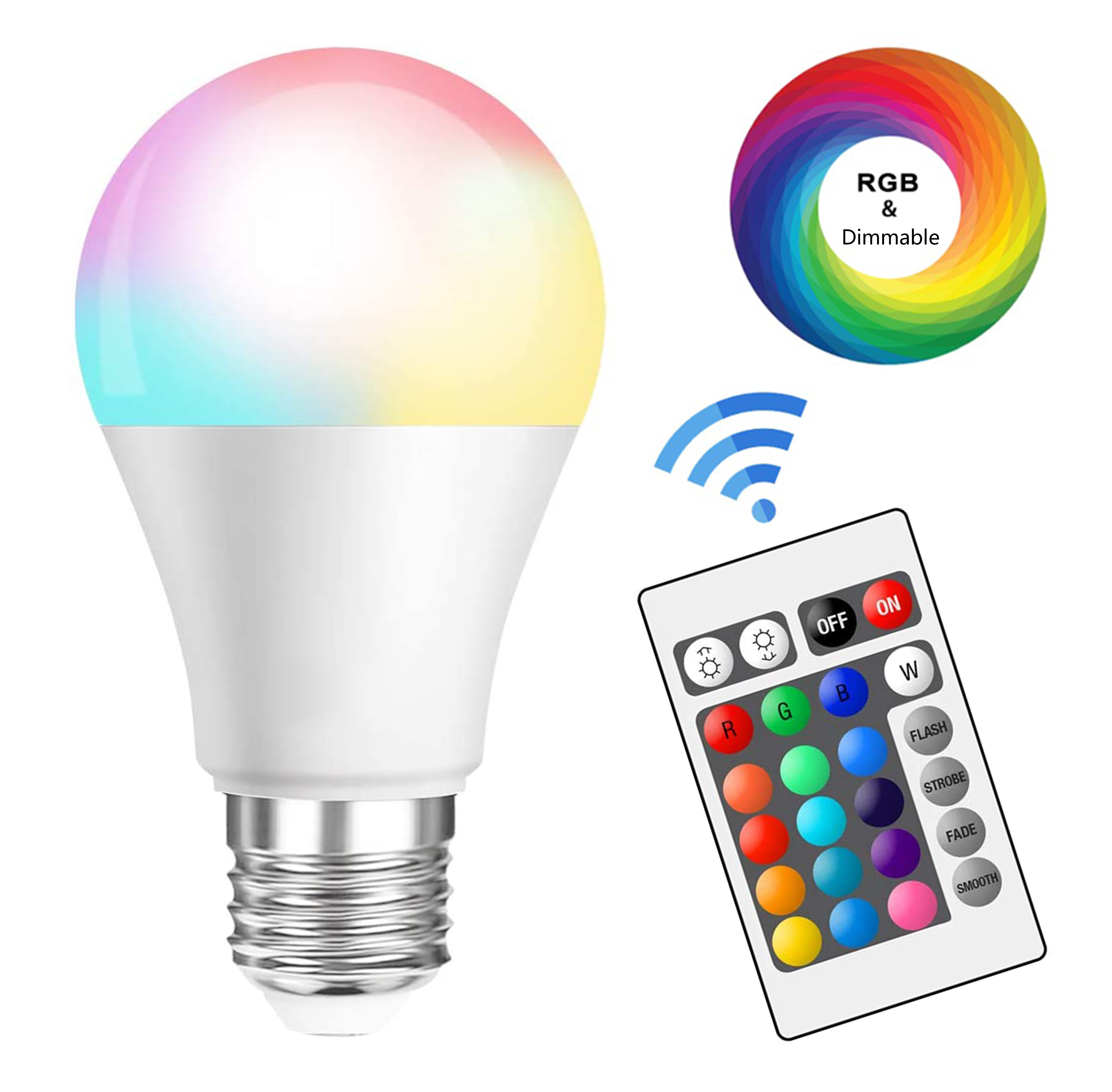 Banqcn 16 Color Changing 4 Modes Magic Light E27 B22 7W 5W RGB LED Lamp Bulb