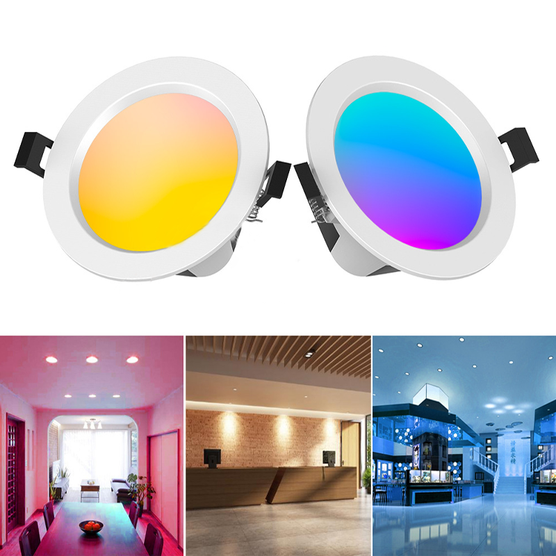 Banqcn New Whole Sale Led Down Light Dimming Recessed Lights Aluminum Cabinet Modern Lighting Downlights RGB for Smart Home 80 Gua 9 W