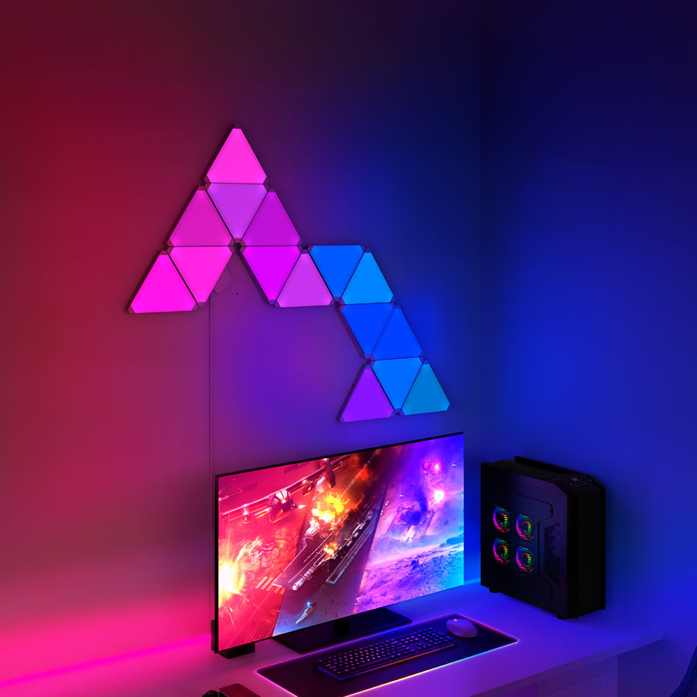 Banqcn WiFi+IR Smart Home DIY Design RGB IC Control Kit APP Magic Triangle intelligence LED Light panel