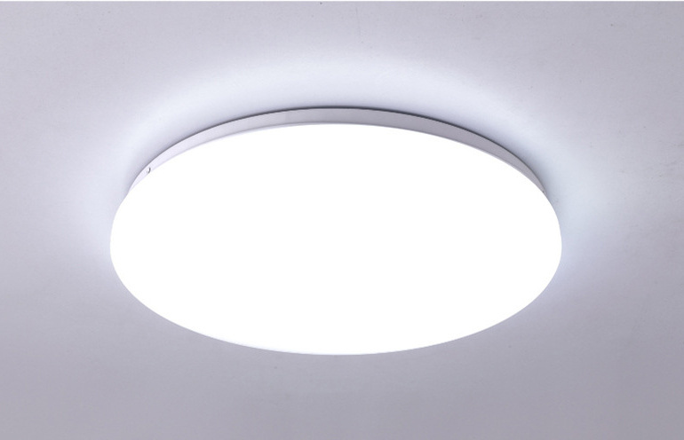 BANQCN Modern Design LED Ceiling Light 24W Remote Dimmable 3CCT Flush Mounted White Lamp for Bathroom and Bedroom