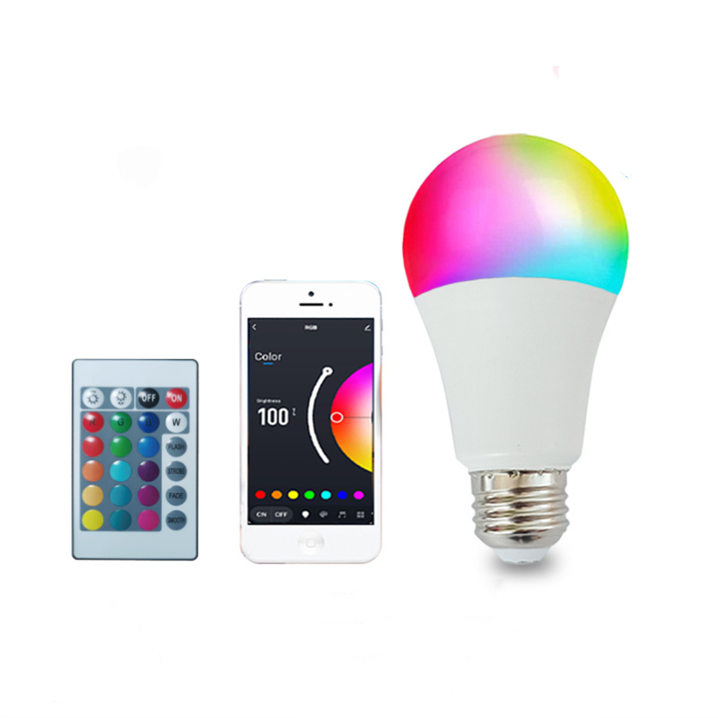 Banqcn LED Color Changing smart home Light Bulb with APP BT and 24Keys Infrared Remote Control rgb Smart Remote Light bulb 7W