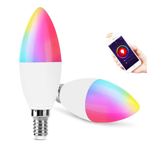 Banqcn Smart wifi Dimmable RGBCW Led Light Bulb C37 5w Dimmable Smart Led Candle Bulb