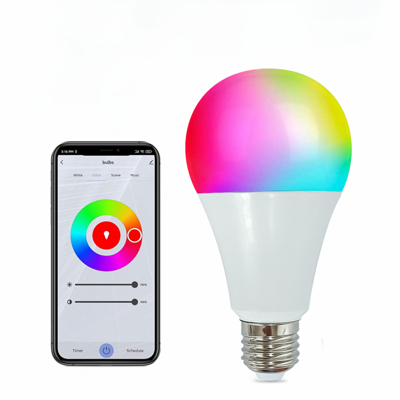 Banqcn 9W Smart Light Bulb Alexa Google Home Tuya Smart light bulb 800Lm wifi smart bulb RGB colorful smart home light