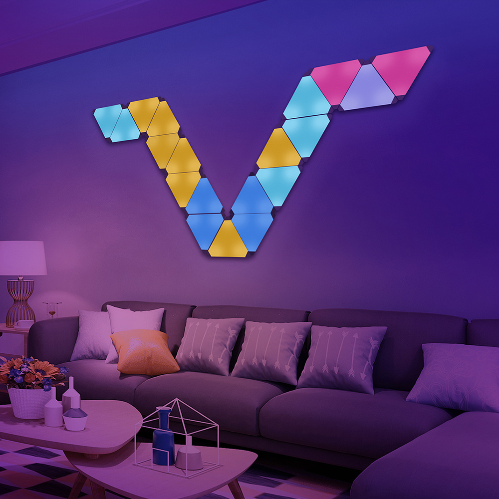 Banqcn Factory Price 6 Pcs Triangle Panels Led Gaming Room Wall Decoration Ambient Lights