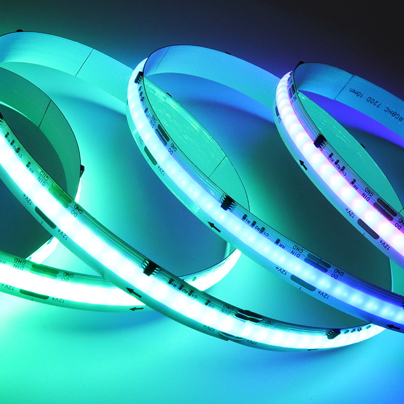 Banqcn Flexible COB LED Strip Light 12V 24V 10-20 Pixels Per Meter Good Heat Dissipation Effect 5m RGB Color Temperature CCT