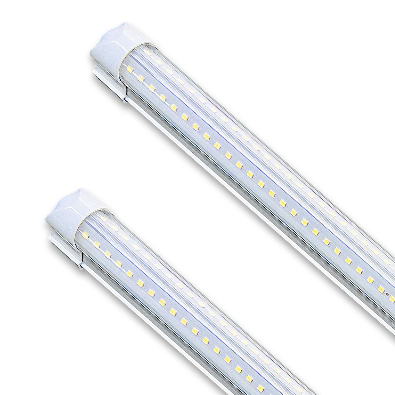 Banqcn Waterproof Tube Lights Led Daylight V Shaped Clear Cover T8 LED Shop Lights for Garage