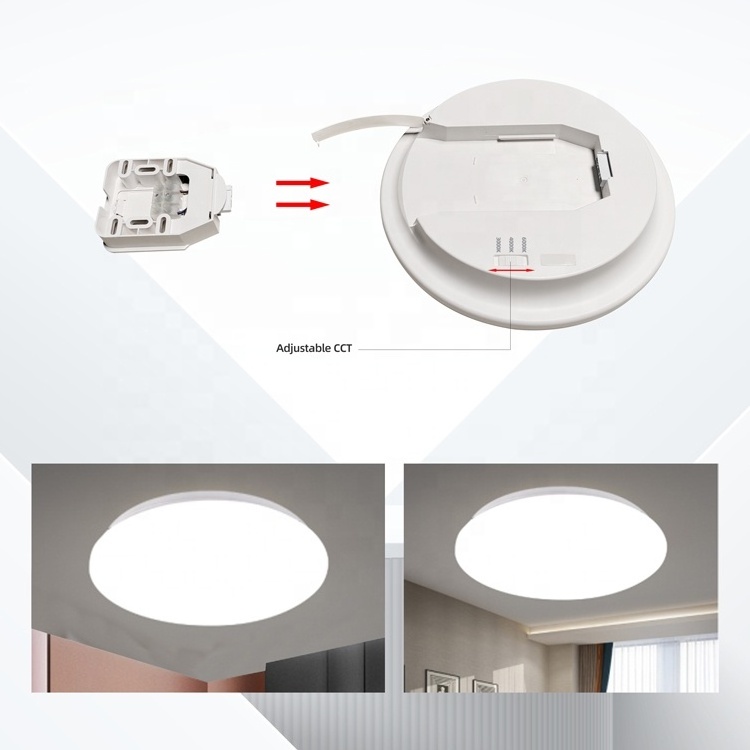 Banqcn Modern 12W 18W 24W LED Ceiling Light Remote Control with DIP Switch Adjustable CCT Radar Sensor for Home Bedroom Indoor