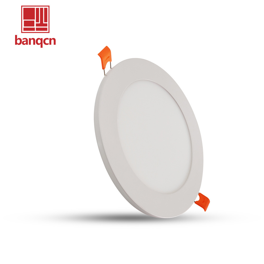 Banqcn 6 Inch Ultra-Thin LED Recessed Ceiling Light with Junction Box 12W Dimmable Canless Wafer Slim Panel Downlight IC Rated