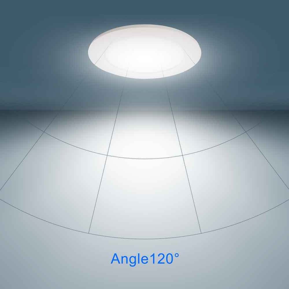 Banqcn 4 Inch Dimmable 5CCT Ultra-Thin LED Recessed Ceiling Light with Junction Box 5 Color Selectable 2700K/3000K/3500K/4000K