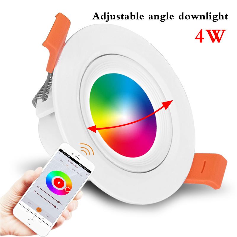 Banqcn led ceiling motion sensor spot light smart downlights app remote control recessed adjustable angle