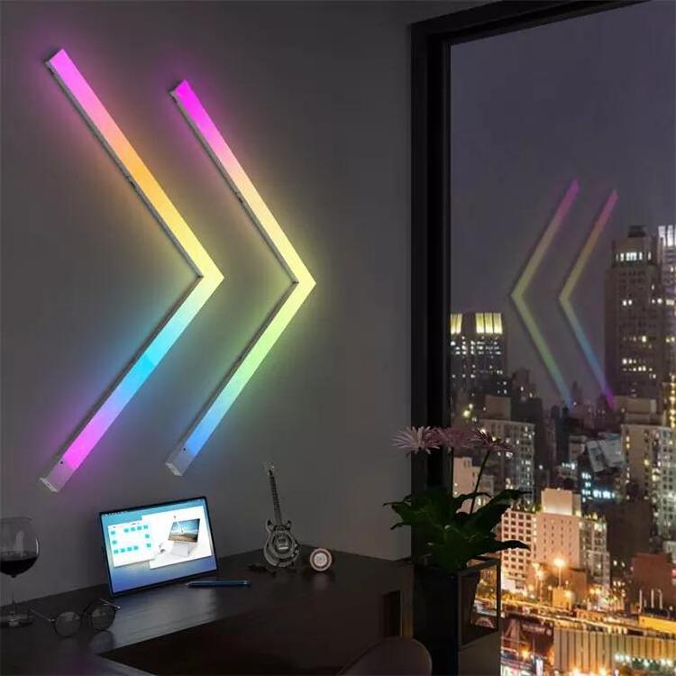 Banqcn WIFI & BLE RGBIC Dream color music sync 6/9/12pcs one set smart game ambient DIY led wall light bar