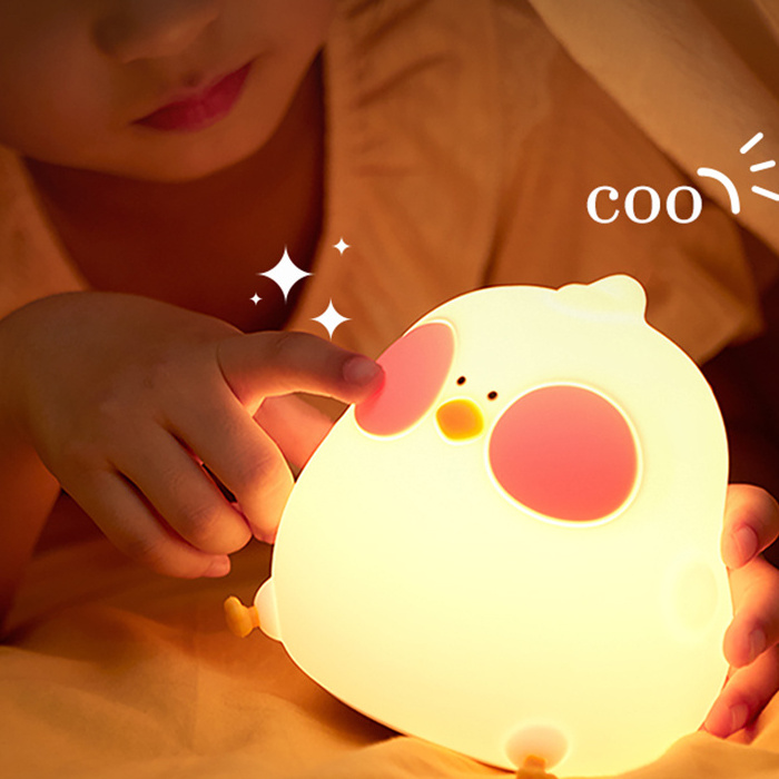 Banqcn decorative cute animal night lights room dormitory silicone tap sensor led night light power outage emergency