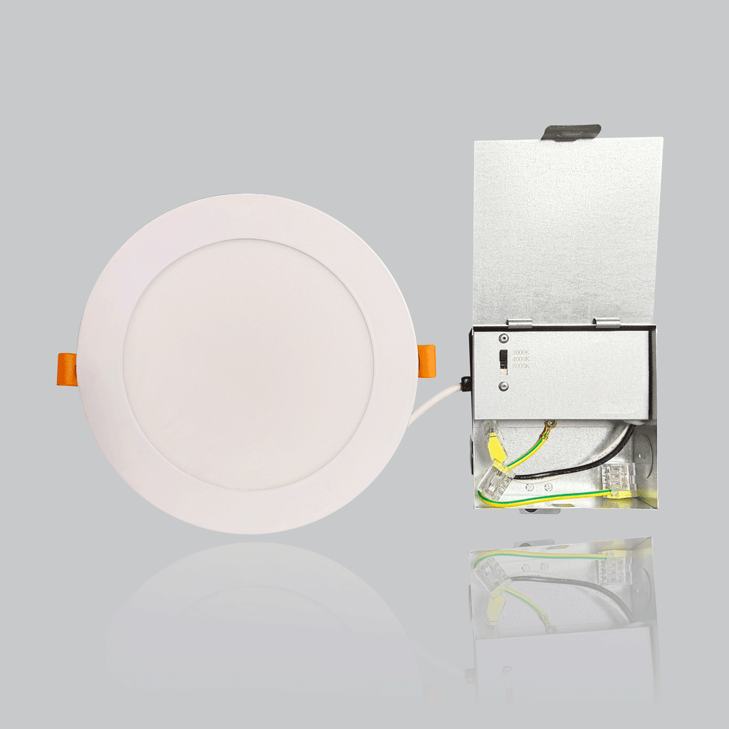 Banqcn ETL Certified led Recessed down Ceiling Light with Junction Box, 2700K-6500K 9w 12w 6inch 5inch 4inch IC Rated