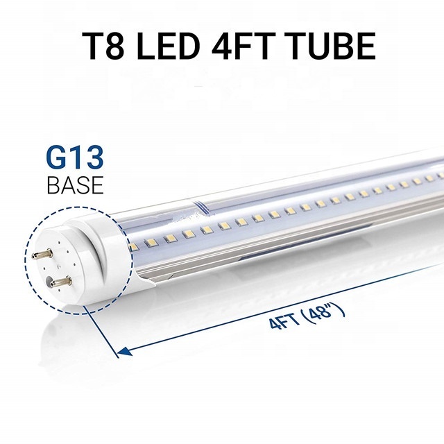 Banqcn Ce RoHs 3000K 4000K 6500K 4ft 18W 22W Linear Aluminum Plastic Led Tube Light G13 Lamp Double End Power T8 LED Light Tube