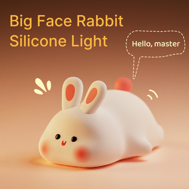 Banqcn cute silicone animals lamp usb baby sensor night light lamp rechargeable for kids room