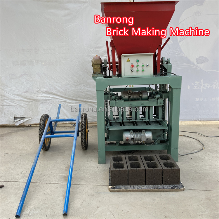 Banrong Brick Making Machine of Production Concrete Block Mini High Pressure Manual Concrete Cement Maker