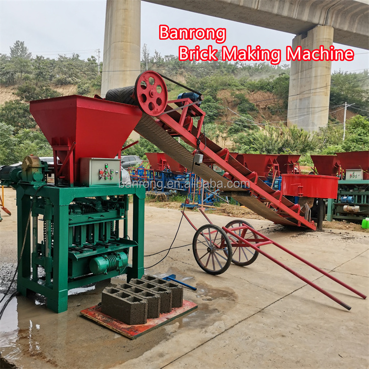 Banrong Brick Making Machine of Production Concrete Block Mini High Pressure Manual Concrete Cement Maker