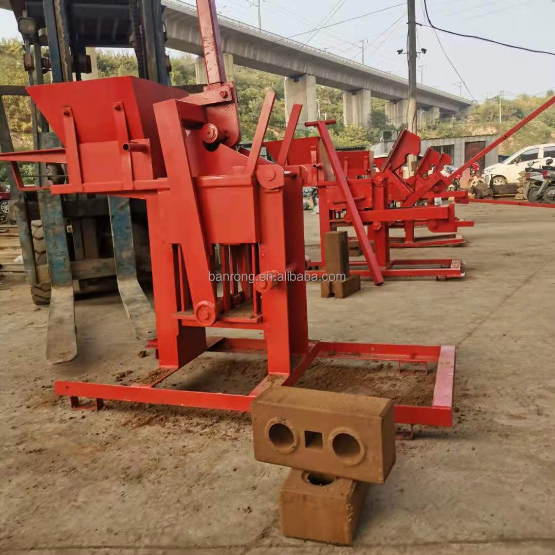 Hot selling manual press clay interlocking brick machine price