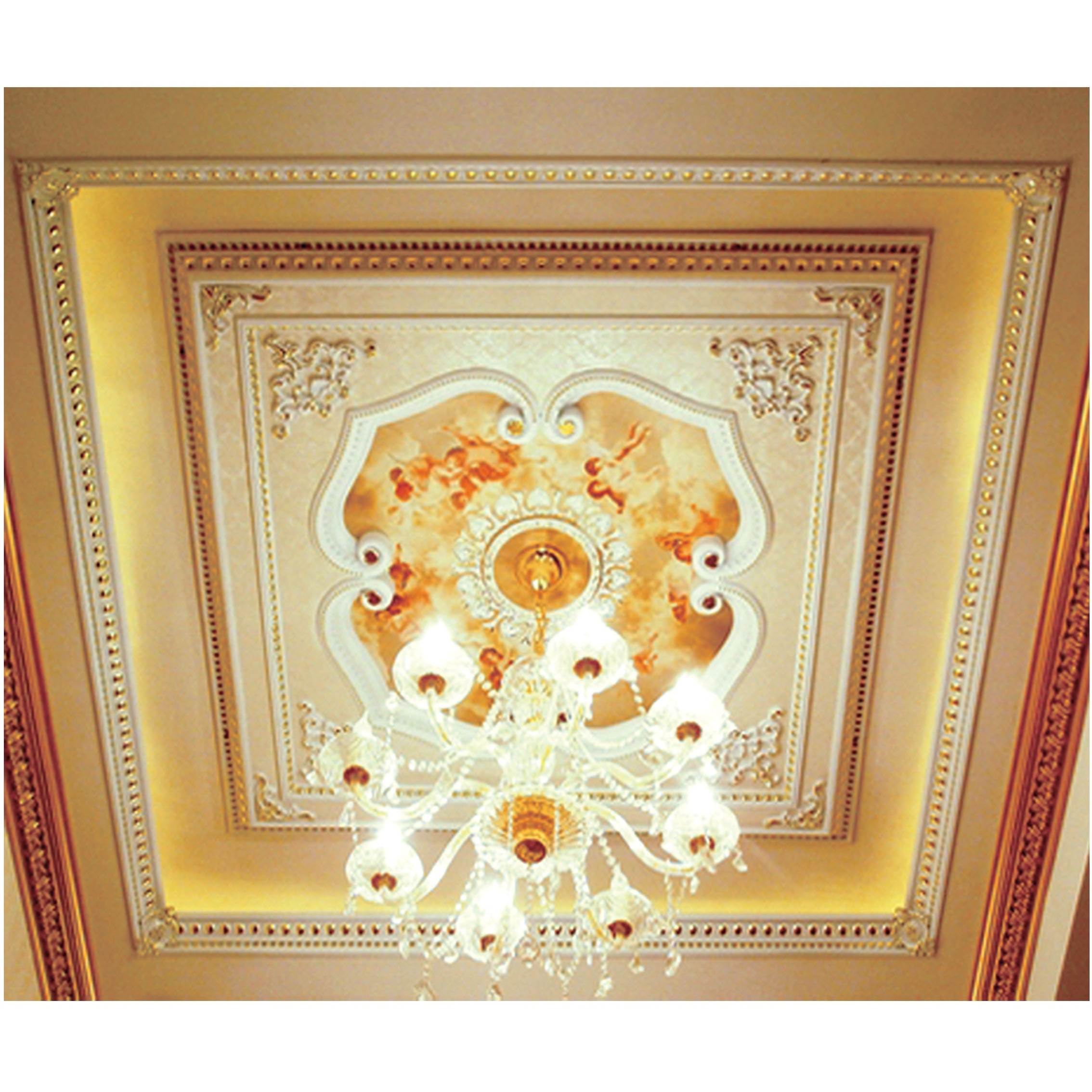 Banruo European Style Quality Top Wall Board Interior Plastic Decorative Ceiling Tile For Building Construction