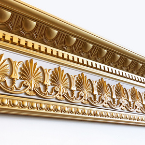 Banruo French Style Luxury Golden Foliage Polystyrene Molding Ceiling Wall Decoration