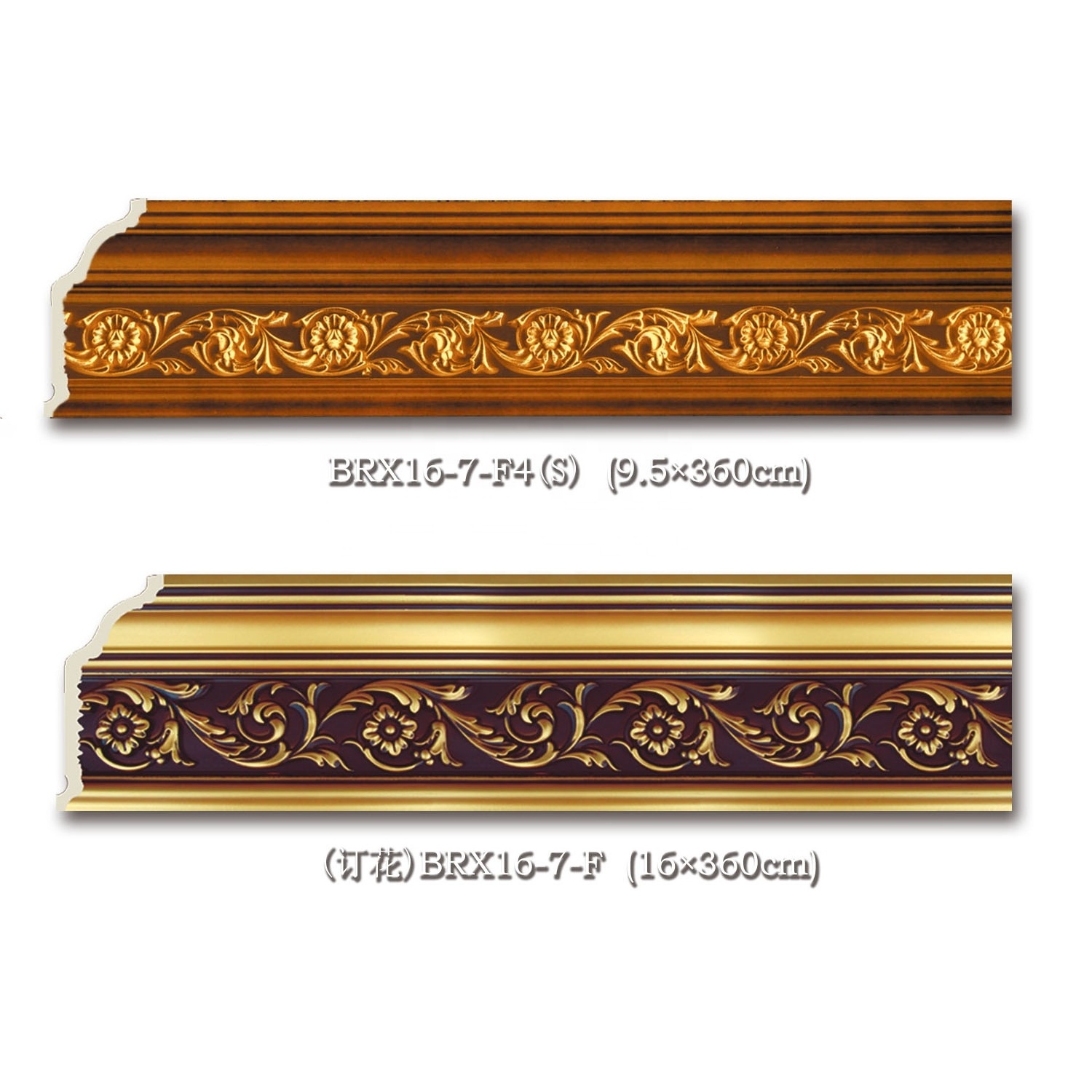 New Design PS Material Flower Baseboard & Crown Molding Decoration for Ceiling Wall