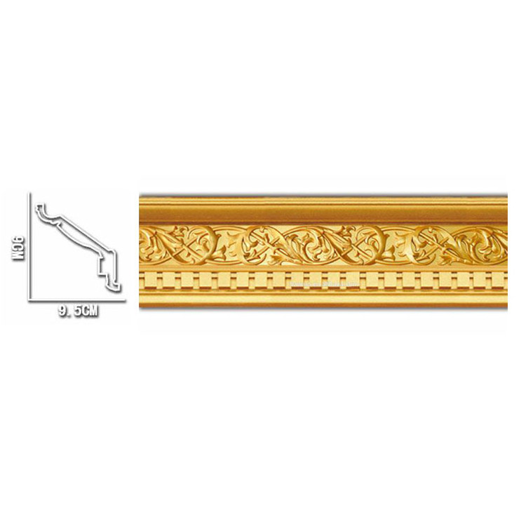 Banruo Quality Protection Crown Moulding Ceiling Led Interior Decoration Ps Polyurethane Crown Molding