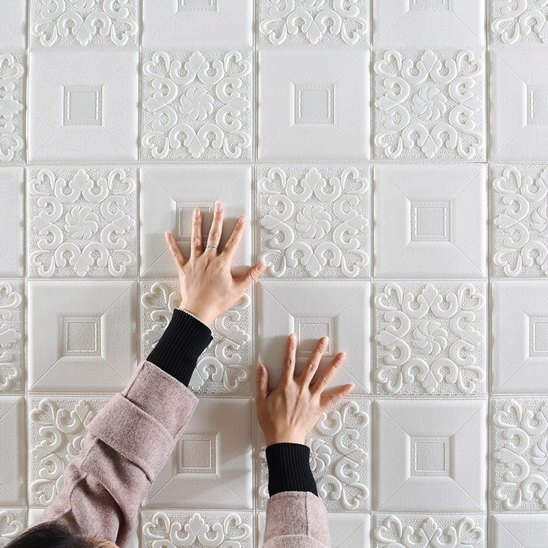 Cheap Wallpaper for Sale Self Adhesive Wall Tiles foam brick White 3d wallpaper walls wholesale home decoration