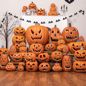 Halloween bar kindergarten shopping mall scene layout decoration luminous small ornaments pumpkin lantern