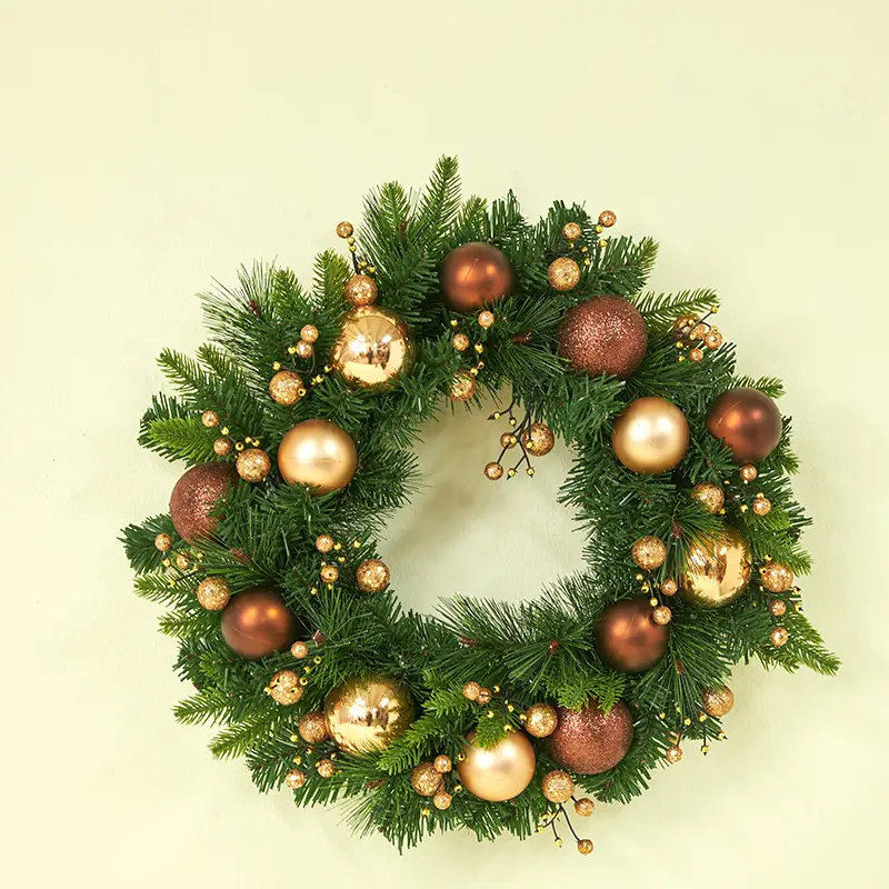 The new christmas front door wreath bow pine cones garlands christmas garland