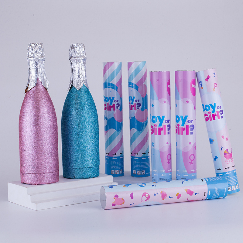 Surprise party theme supplies boys and girls gender reveal confetti salute fireworks