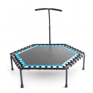 50 inch Trampoline with adjustable handle China Customized Size Trampoline indoor outdoor home gym fitness equipment