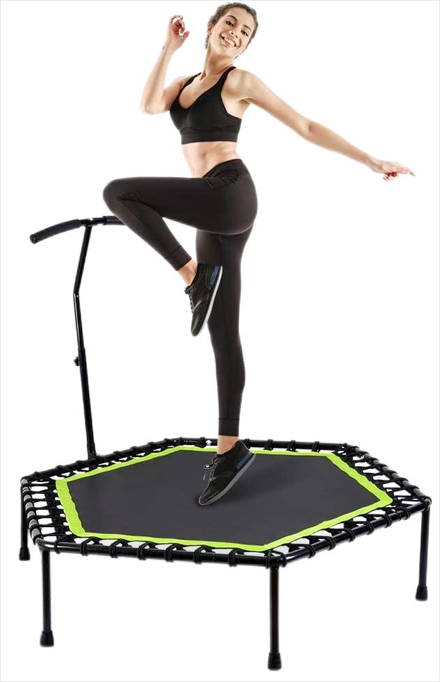 50 inch Trampoline with adjustable handle China Customized Size Trampoline indoor outdoor home gym fitness equipment