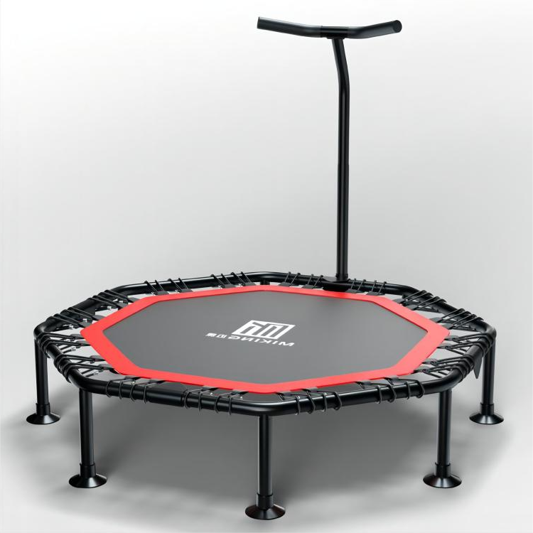 50 inch Trampoline with adjustable handle China Customized Size Trampoline indoor outdoor home gym fitness equipment