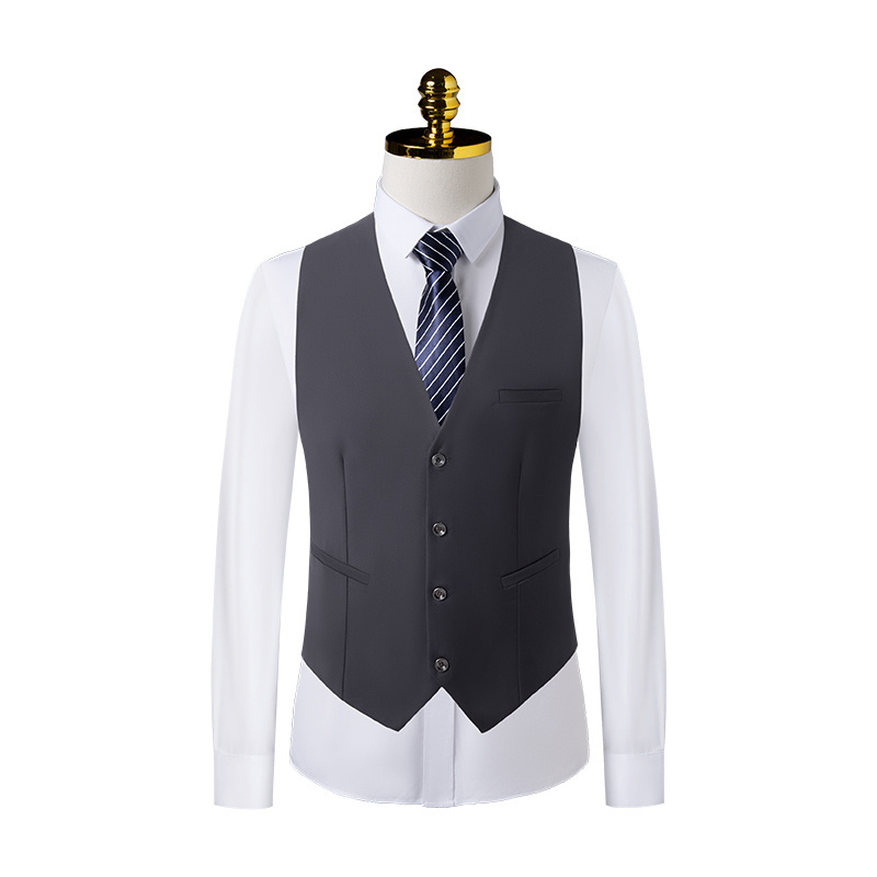 Ready To Ship Latest High Quality Mens Vest Wedding Waistcoat Solid Coloured Formal Suit Waistcoats Men's Vest