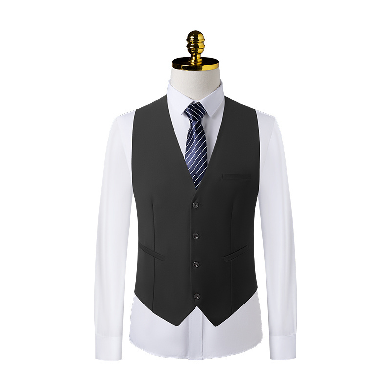 Ready To Ship Latest High Quality Mens Vest Wedding Waistcoat Solid Coloured Formal Suit Waistcoats Men's Vest