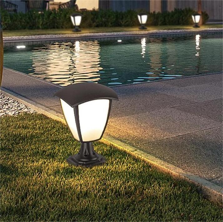 Professional Manufacturer's Post Pillar Lamp IP65 Waterproof Outdoor Courtyard Gate Light LED Powered AC Fluorescent Neon Bulbs