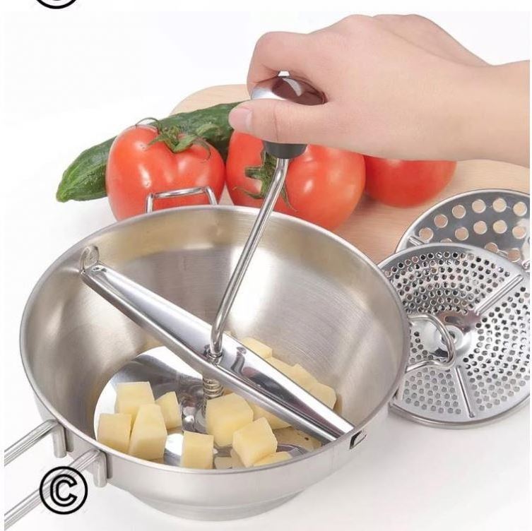 Market Top Sale Rotary Stainless Steel Fruit And Vegetable Food Mill Chopper Kitchen Accessories Food Mill Chopper