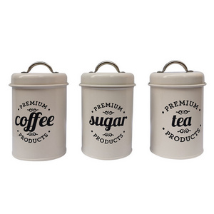 Large Capacity Food Storage Container Jar Tins Canister Set Stainless Steel Coffee Canister Tea Coffee Sugar Canisters