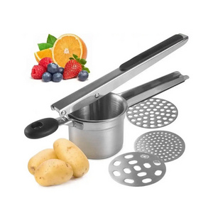 Wholesale Kitchen Tools 3 In 1 Fruit Lemon Squeezer Potato Masher Ricer Press Presser Mashed stainless steel potato masher