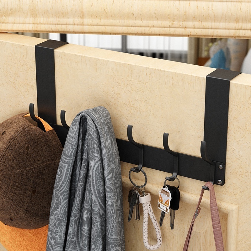 Folding stainless steel coat organizer rack cloth hanging over the door hooks hanger over door hook