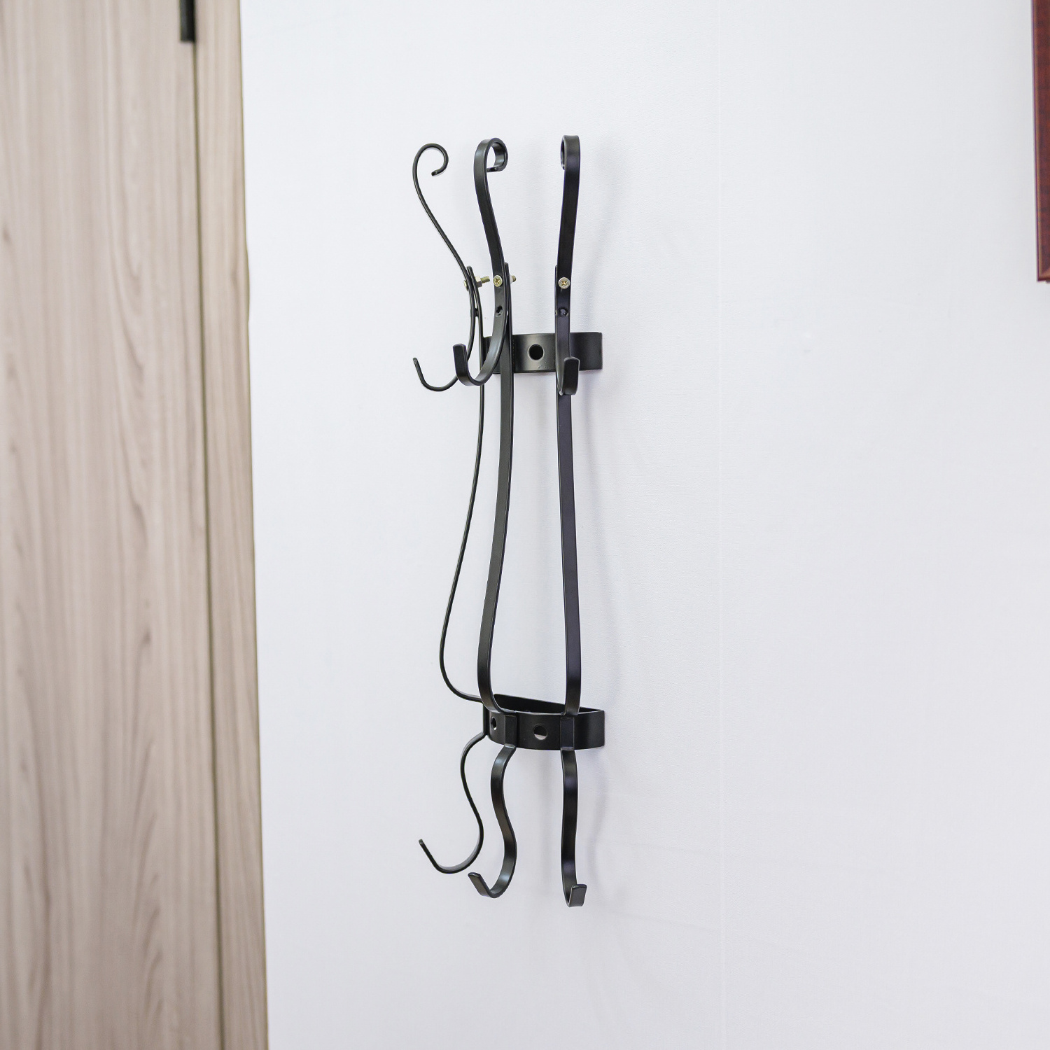 Wall Mounted Entryway Hallway Coat Rack Metal Hat Hanger Rack