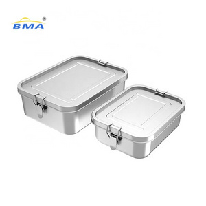 wholesale kids edelstahl storage container custom boxes bento food containers metal lunchbox 304 stainless steel lunch box