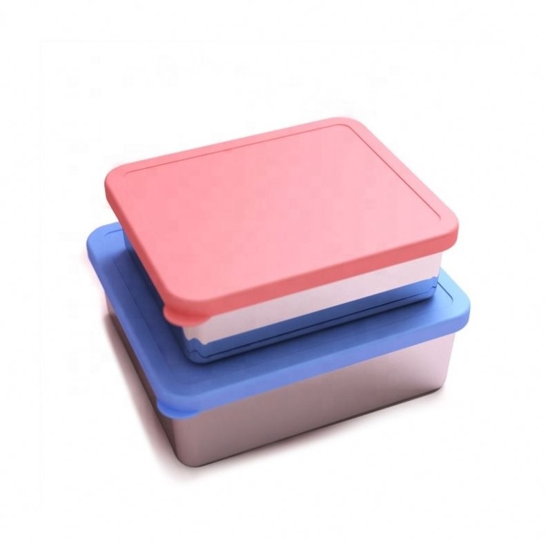 wholesale kids edelstahl storage container custom boxes bento food containers metal lunchbox 304 stainless steel lunch box