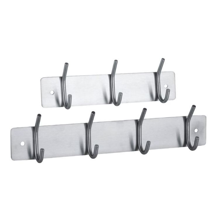 Bulk Wholesale Over the Door Hanging Cloth Hook Hanger Stainless Steel Metal Wall Mounted Coat Hook Rack