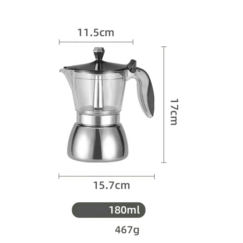 Classic Stovetop Maker Portable Espresso Maker Camping Blue Aluminum Coffee Percolator Coffee Pot