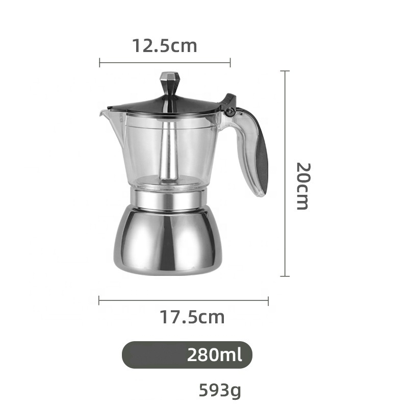 Classic Stovetop Maker Portable Espresso Maker Camping Blue Aluminum Coffee Percolator Coffee Pot