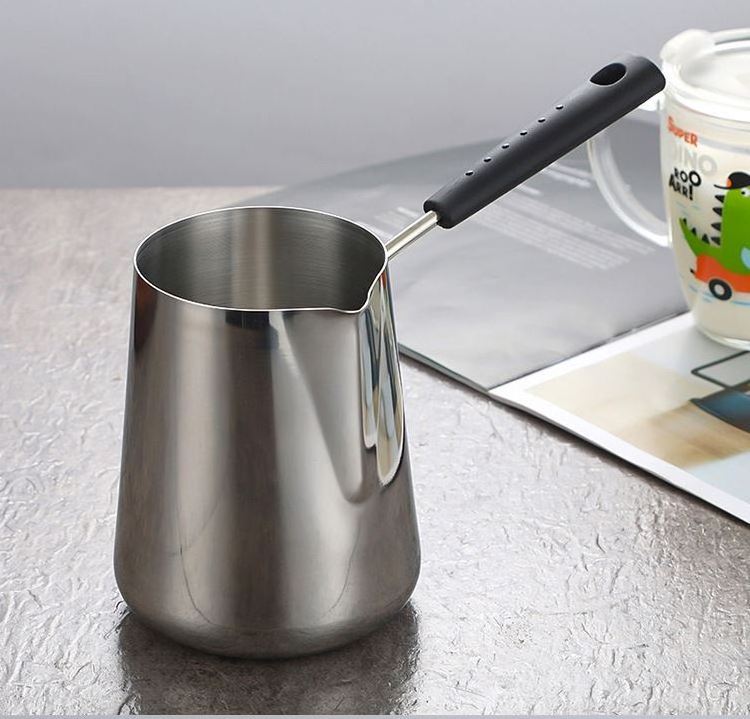 Hot Chocolate Milk Warmer Pot Butter Warmer Stainless Steel Turkish Coffee Pot